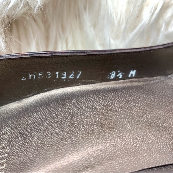 Stuart Weitzman Tortoise Leather Suede Heel Pumps - Picture 11 of 15